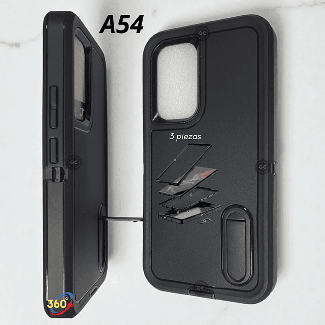 Case Galaxy A54 5g Fundas 360 c/ Marco c/ Parador Carcasas A54 de 3 partes AntiShock 