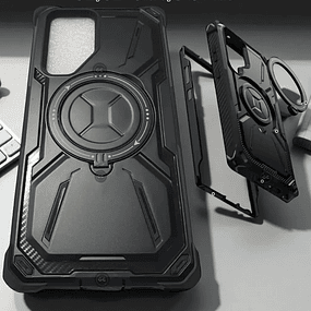 Case Antishock 360° Samsung S22 Ultra con Soporte Metálico y MagSafe con Marco Frontal