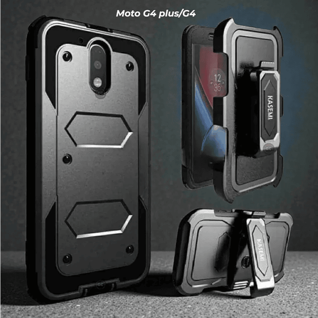 Case Motorola Moto G4 Plus G4 con Soporte Inclinable con Clip para Correa ó Cinturón