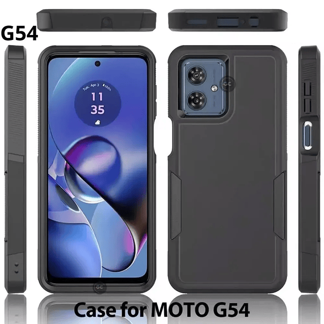 Case Motorola Moto G54 / Moto G84 Carcasas Antishock Recias Gruesas de Bordes Elevados