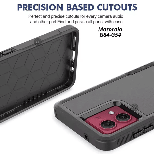 Case Motorola Moto G54 / Moto G84 Carcasas Antishock Recias Gruesas de Bordes Elevados