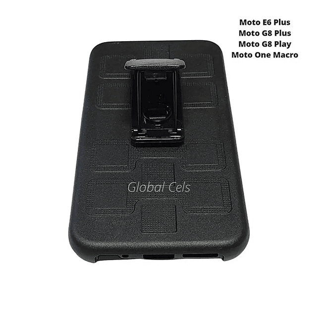 Case Motorola Moto G8 Play / G8 Plus / E6 Plus con Clip Correa y Apoyo Adaptable a Soporte de Carro
