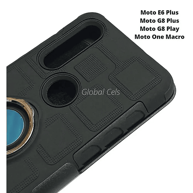 Case Motorola Moto G8 Play / G8 Plus / E6 Plus con Clip Correa y Apoyo Adaptable a Soporte de Carro