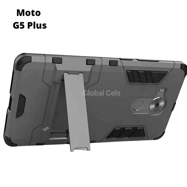 Case Motorola Moto g5 plus de 2 partes c/ Soporte Inclinable AntiShock 