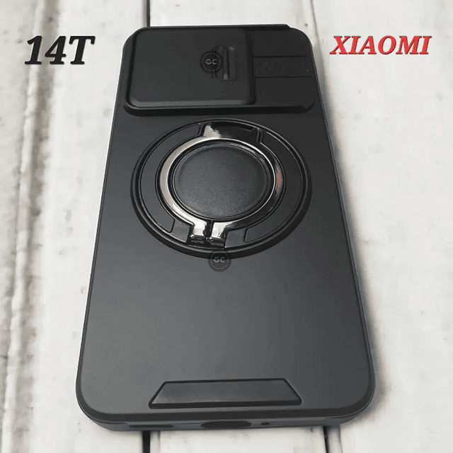 Case Xiaomi 14T / Note 13 Pro / Poco X6 Pro - Armadura con Tapa de Cámara y Soporte 360