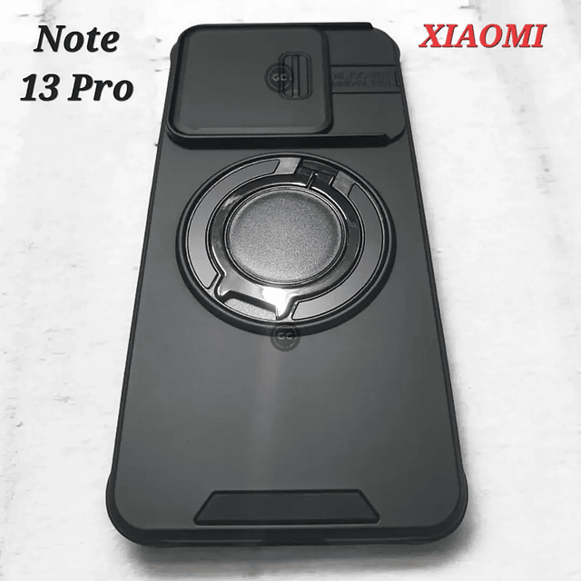 Case Xiaomi 14T / Note 13 Pro / Poco X6 Pro - Armadura con Tapa de Cámara y Soporte 360