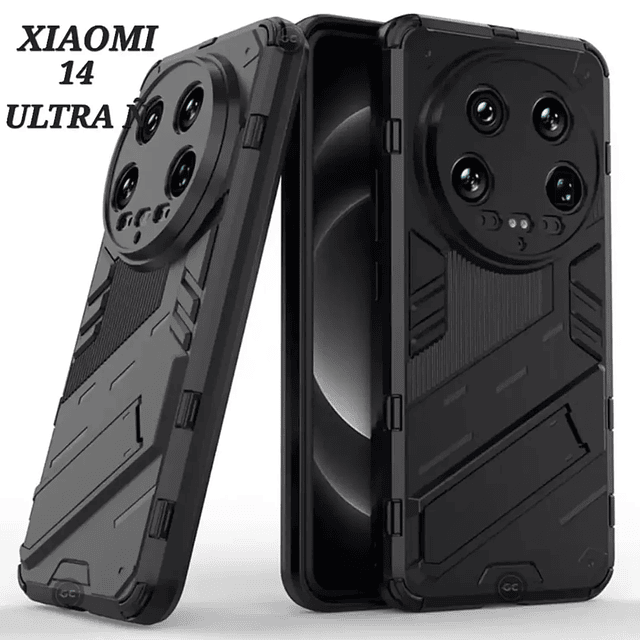 Case Xiaomi 14 Ultra - Armadura con Escudo de Cámara y Soporte