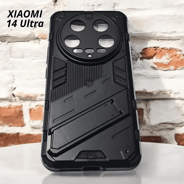 Case Xiaomi 14 Ultra - Armadura con Escudo de Cámara y Soporte
