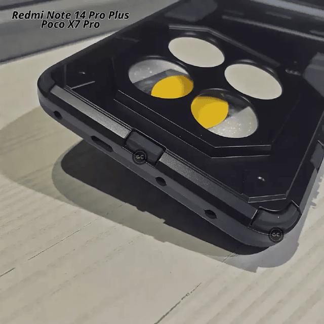 Case Redmi Note 14 Pro Plus Antishock con Escudo Cámara y Soporte Inclinable
