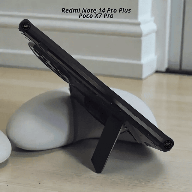 Case Redmi Note 14 Pro Plus Antishock con Escudo Cámara y Soporte Inclinable