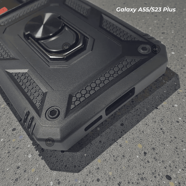Case Armadura 360 Samsung A55 / S23 Plus - Tapa de Cámara y Grip de Seguridad