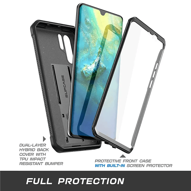 Case Supcase Huawei P30 Pro - Original 360 con Mica Soporte y Clip Correa