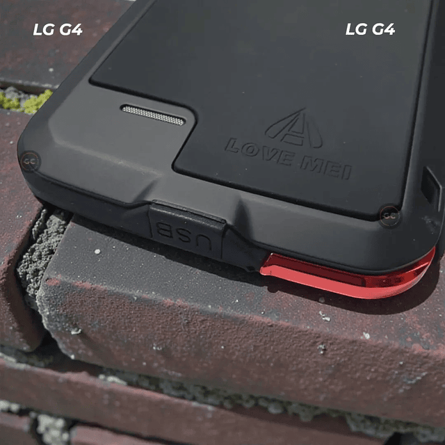 Case LG G4 en Love Mei Armadura de Aluminio Blindado Antishock con Vidrio