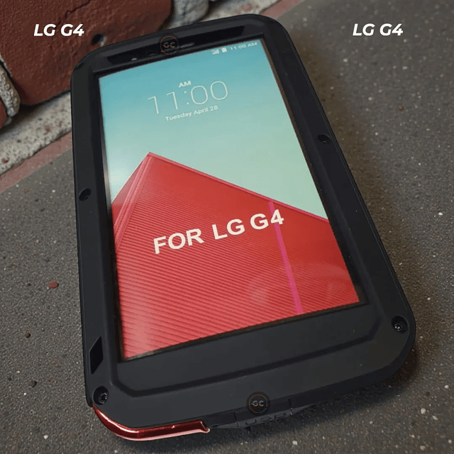 Case LG G4 en Love Mei Armadura de Aluminio Blindado Antishock con Vidrio