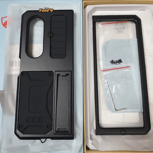 Case Z Fold 4 Aluminio Grado Militar / Blindaje 360° Bisagra y Soporte