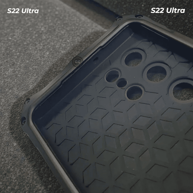 Case Galaxy S22 Ultra Aluminio Blindado / Atornillado Antishock con Protección de Cámara