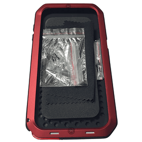 Case Metálico Antishock - Galaxy S7 Edge (Rojo) / Note 8 (Amarillo) 360°