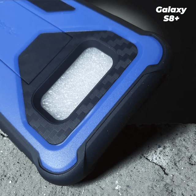 Case Galaxy S8+ Plus i-Blason Transformer con Clip de Correa + Soporte Video + Fibra de Carbono