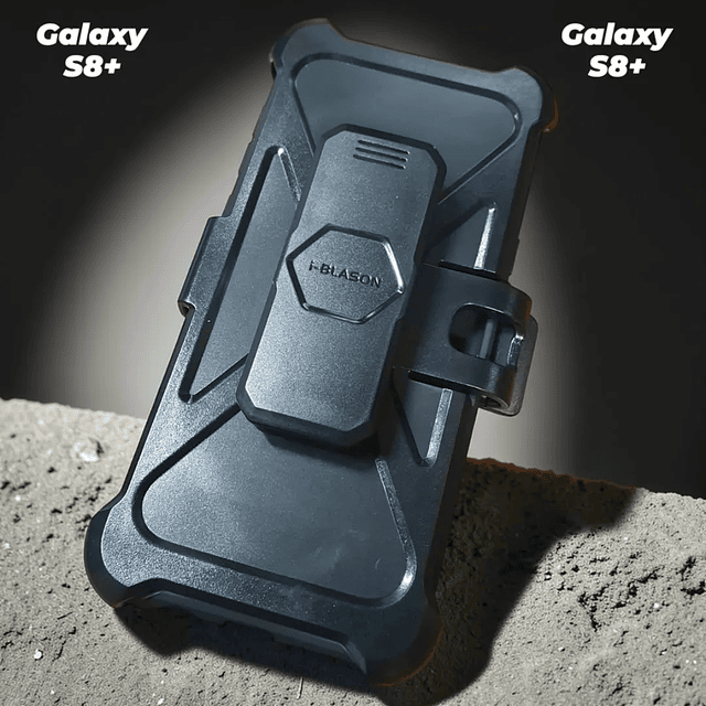 Case Galaxy S8+ Plus i-Blason Transformer con Clip de Correa + Soporte Video + Fibra de Carbono