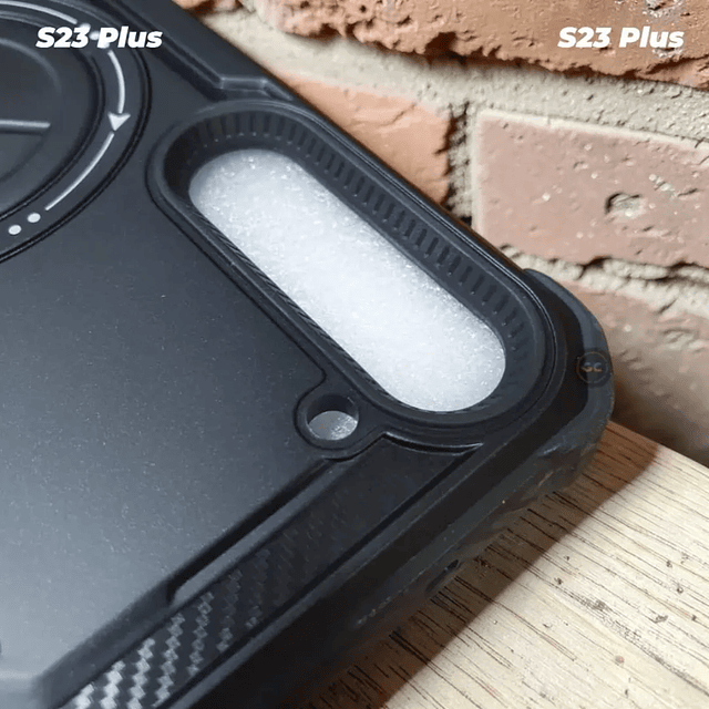 Carcasa 360 Samsung Galaxy S23 Plus Funda MagSafe Blindada con Soporte Metálico