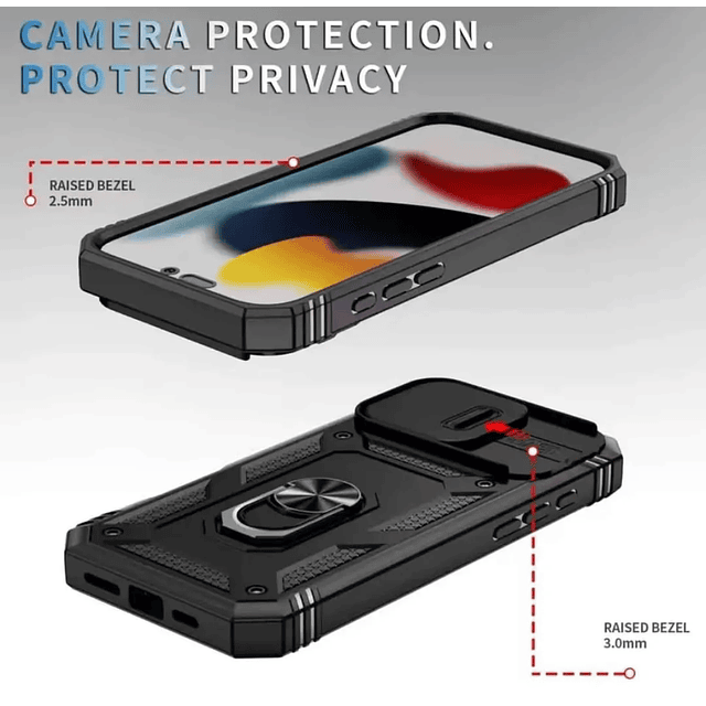 Carcasa 4 partes iPhone 16 Pro / 15 Pro / 14 Pro / 12 Pro Max 360° con Tapa Cámara