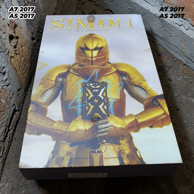 Case Metálico Samsung A7 / A5 2017 Thor Simon Armadura Blindada con 16 Pernos / Negro