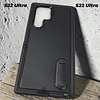Case Samsung S22 Ultra Rosa/Negro c/ Sistema Antishock Triple Capa y Soporte de Video