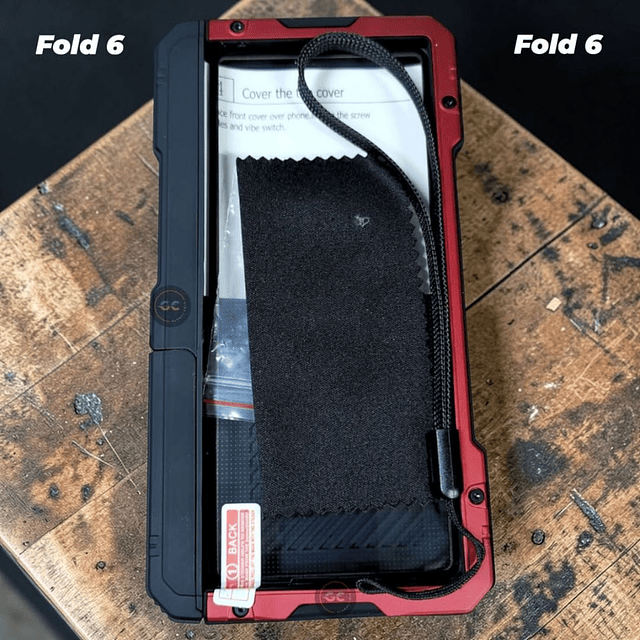 Carcasa Galaxy Z Fold 6 con Estructura Metálica + Soporte + Slot S-Pen Protector Grado Militar