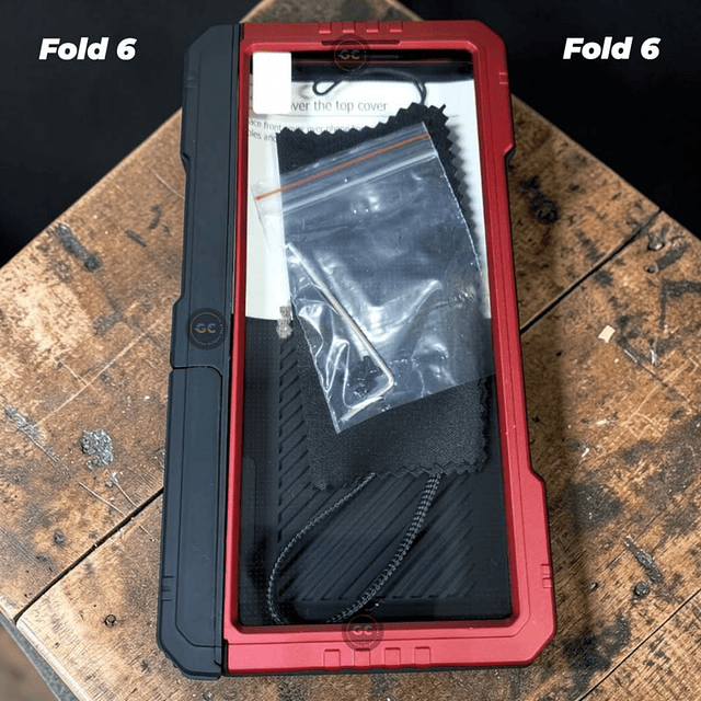 Carcasa Galaxy Z Fold 6 con Estructura Metálica + Soporte + Slot S-Pen Protector Grado Militar