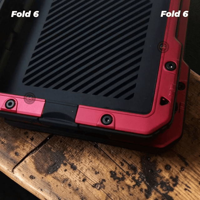 Carcasa Galaxy Z Fold 6 con Estructura Metálica + Soporte + Slot S-Pen Protector Grado Militar