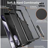 Carcasa Blindada 3 Piezas Samsung S22 Ultra con Soporte y Bordes Elevados