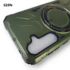 Carcasa Galaxy S23 FE Verde con Soporte y Bordes Antigolpes para Magsafe