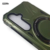 Carcasa Galaxy S23 FE Verde con Soporte y Bordes Antigolpes para Magsafe