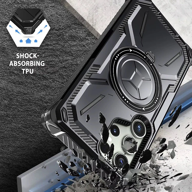 Case MagSafe Antigolpes Samsung S21 Ultra / S22 Ultra / S23 Plus con Parante Metal