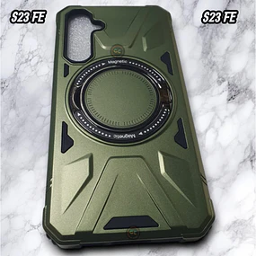Case Samsung Galaxy S23 FE MagSafe Verde con Soporte Metálico