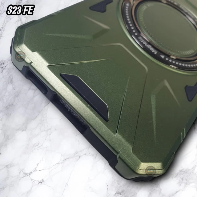 Case Samsung Galaxy S23 FE MagSafe Verde con Soporte Metálico