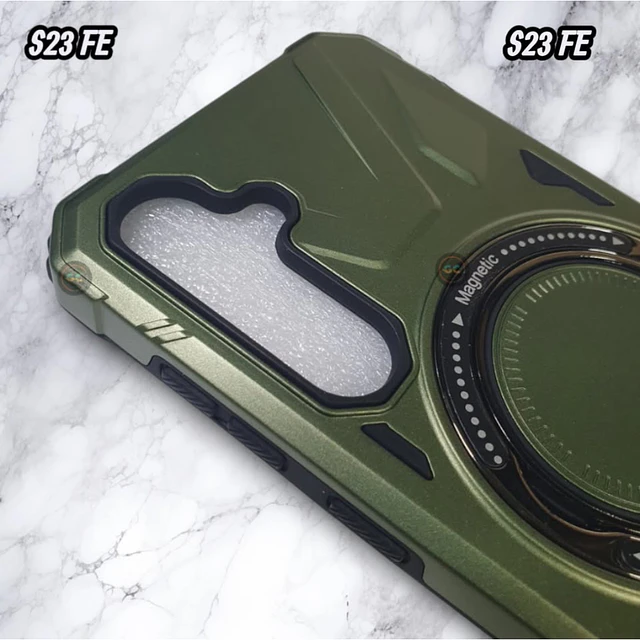 Case Samsung Galaxy S23 FE MagSafe Verde con Soporte Metálico