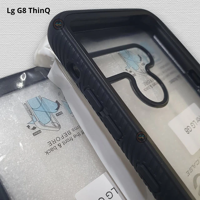 Case 360 Transparente LG G8 ThinQ / Carcasa Antigolpes Con Marco Frontal
