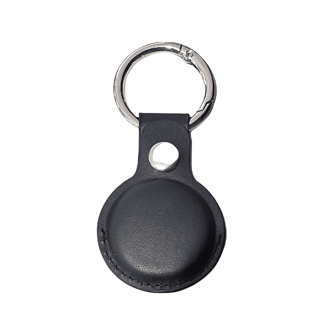 Funda Protectora De Cuero Para AirTags Leather Negro