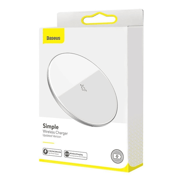 Cargador Inalámbrico Blanco 15W Compatible con IOS/Android