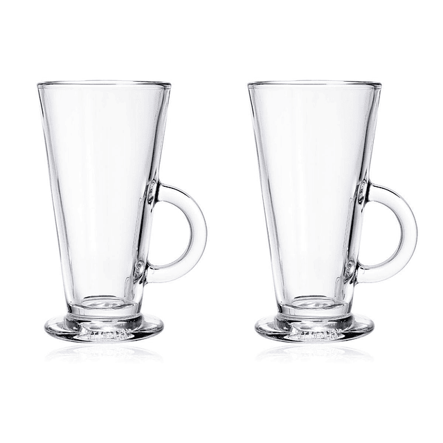 Set 2 Vasos Latte para Café Glasso 450ml