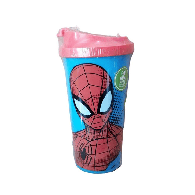 Vaso Mug Venti Con Tapa 480ml Spiderman