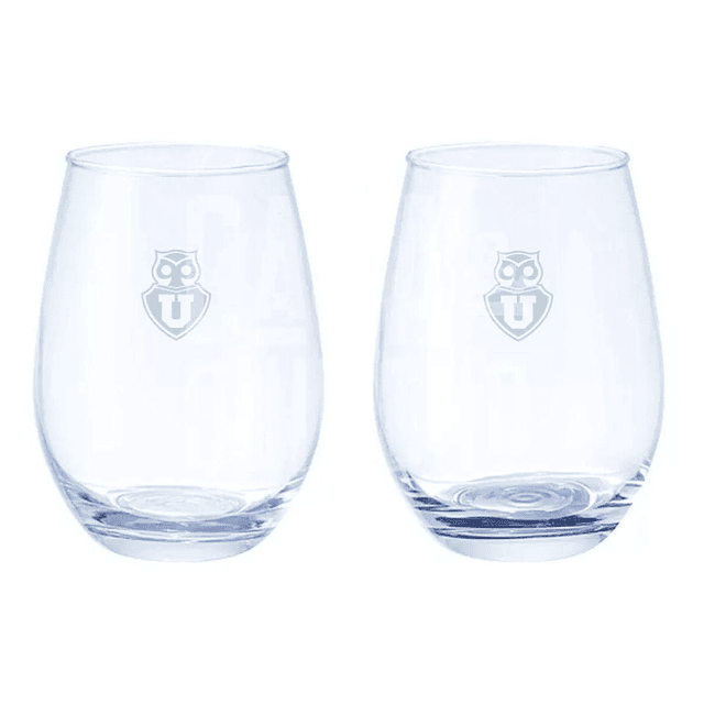 Set 2 Vasos Premium U de Chile 370ml