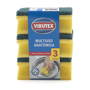 Esponja Acanalada Virutex 3u