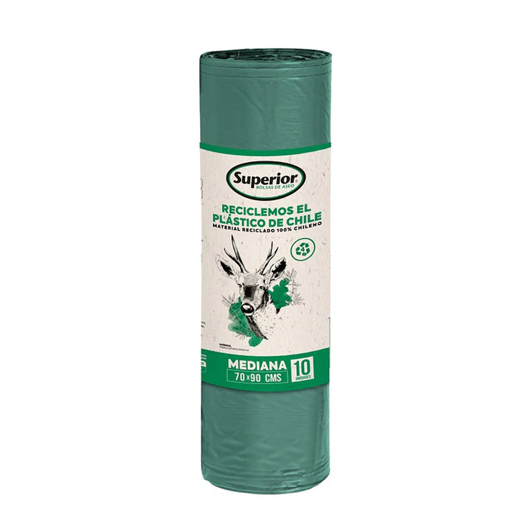 Bolsa de basura Superior mediana 70x90 - Rollo 10u 1