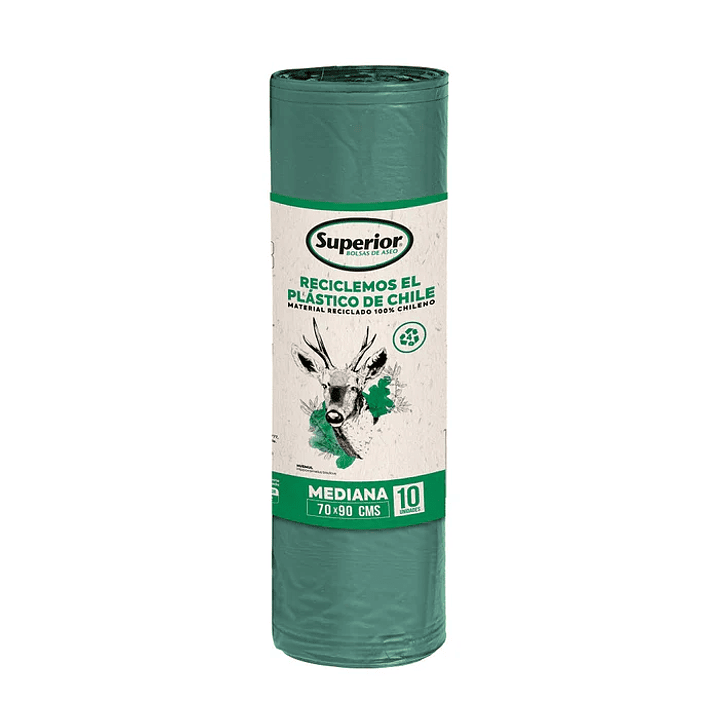 Bolsa de basura Superior mediana 70x90 - Rollo 10u 1