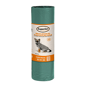 Bolsa de basura Superior carga pesada 80x120 - Rollo 10u