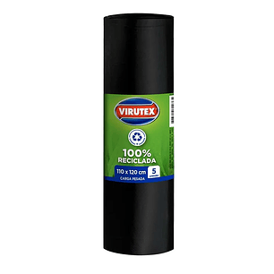 Bolsa de basura Virutex carga pesada 110x120 - Rollo 5u