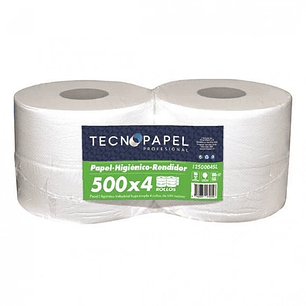 Papel Higiénico Tecnopapel 4 rollos x 500mts - Hoja Simple