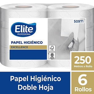 Papel Higienico Elite Professional 6 rollos x 250 mts - Hoja Doble